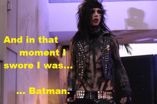 *^*^*Andy thinks hes Batman*^*^*