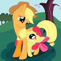 (Mlp) Wallpaper, Apple Jack and Apple Bloom - my-little-pony-friendship-is-magic photo