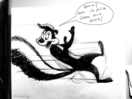  Another Pepe le Pew drawing 由 me...