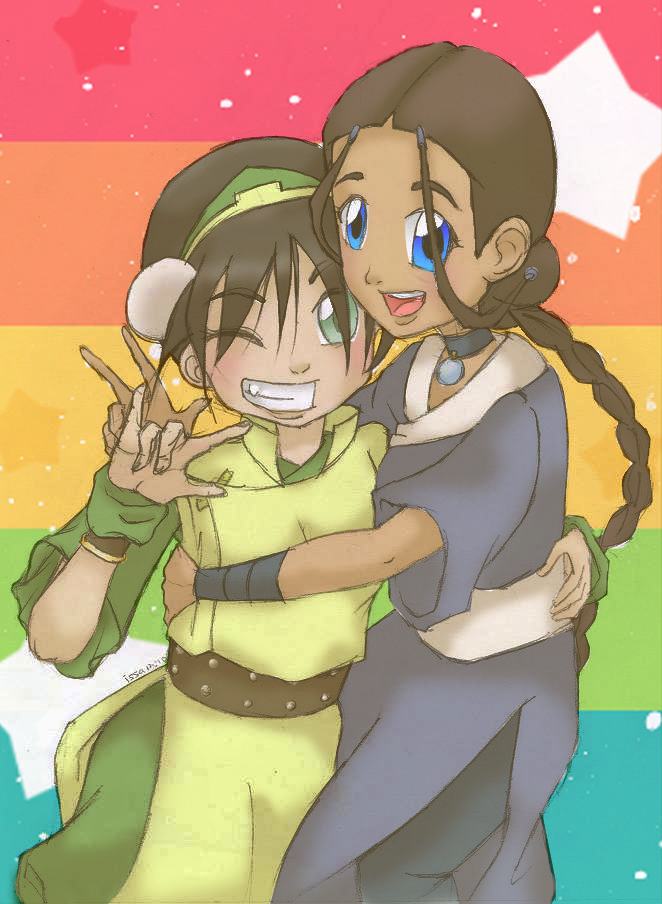 Fan Art of Katara and Toph for fans of trixie123. 