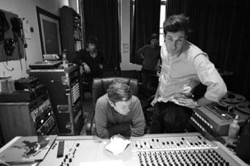 Rufus and Mark in the studio