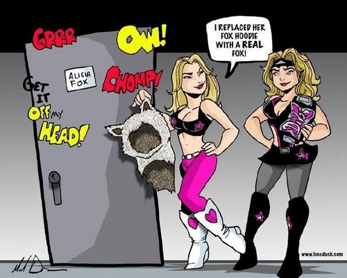 Beth Phoenix and Natalya Cartoon