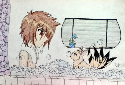 Denio in the bath <3