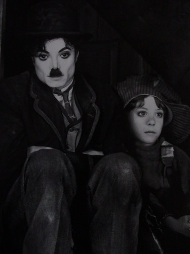 Michael as Charlie and an unknown boy as John