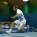 Radek Stepanek ball trick - tennis photo