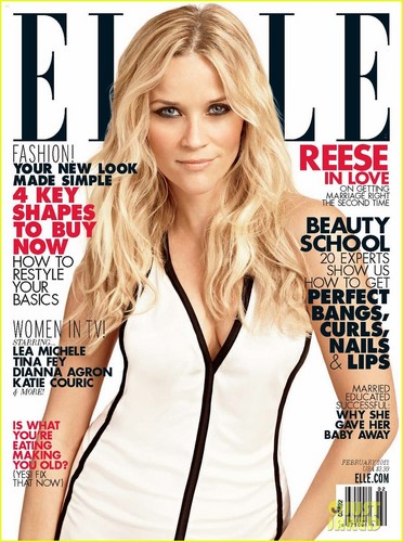  Reese Witherspoon Covers 'Elle' February 2012