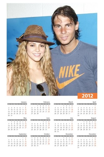  Shakira and Rafael Nadal 2012
