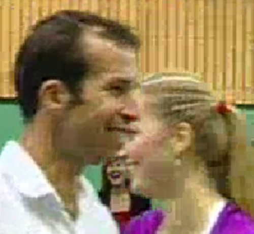  Stepanek and Kvitova kiss