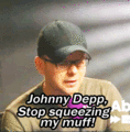 Stope squeezing my muff! XD - johnny-depp photo