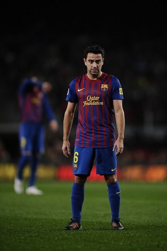 Xavi Hernandez: FC Barcelona (4) v CA Osasuna (0) - Copa del Rey [First Leg]
