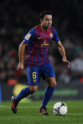 Xavi Hernandez: FC Barcelona (4) v CA Osasuna (0) - Copa del Rey [First Leg]