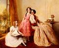 Solomon Abraham A Portrait Of Two Girls With Their Governess - fine-art photo