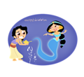 Walt Disney Fan Art - Aladdin & Princess Jasmine - walt-disney-characters fan art