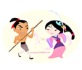 Walt Disney Fan Art - Captain Li Shang & Fa Mulan - walt-disney-characters fan art