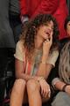 watching Los Angeles Lakers vs Memphis Grizzlies In Los Angeles [8 January 2012] - rihanna photo