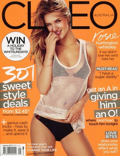 Rosie Huntington-Whiteley Covers Cleo January 2012