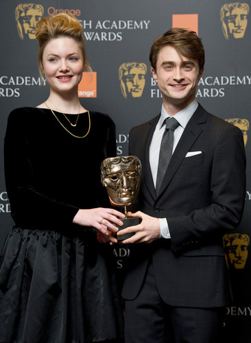  Daniel Radcliffe attend the nomination announcement for The trái cam, màu da cam BAFTA