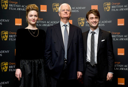  Daniel Radcliffe attend the nomination announcement for The jeruk, orange BAFTA