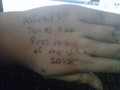 I seriously wrote that. On my own hand. .-. - random photo
