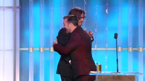 Johnny & Ricky on stage-Golden Globes 2012