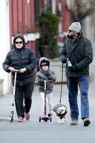  Hugh Jackman and Family Out for a Walk