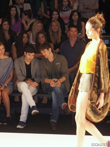 Ashton Kutcher Attends The Colcci Fashion Show During Sao Paulo Fashion Week Fall 2012