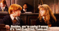 Top 25 Ron/Hermione movie moments ↦ 24. ‘Wingardium Leviosa.’ - romione fan art