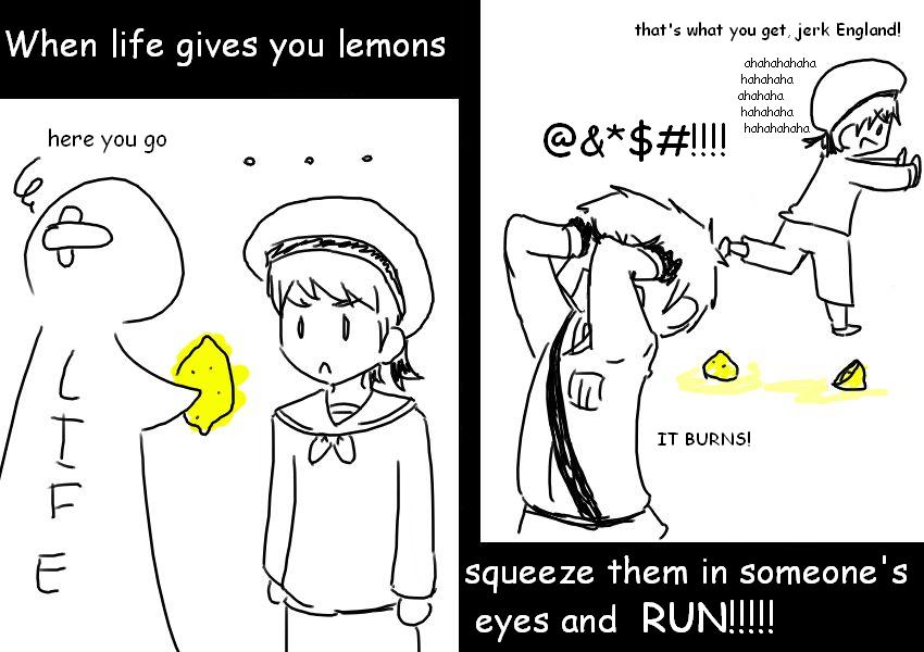 Hetalia Fan Art: When life gives you lemons.