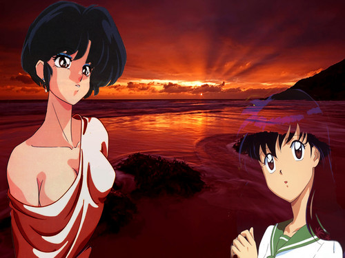  Akane Tendo and Kagome Higurashi (A Madder Red Sky)
