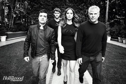 BTS of The Hollywood Reporters Hunger Games cover photo shoot