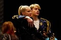 Chord and Heather behind the scenes episode Michael - glee photo