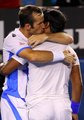 Radek Stepanek kiss his partner... - tennis photo