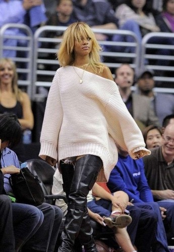 Rihanna - Denver Nuggets v Los Angeles Clippers game - February 02, 2012