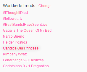 'Candice Our Princess' trending worldwide! 