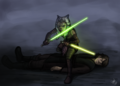 Ahsoka and Anakin - star-wars-clone-wars fan art