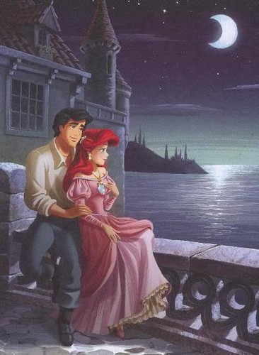  Walt Disney Book larawan - Prince Eric & Princess Ariel