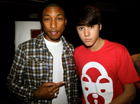 Justin and Pharrel hit the studio in Miami