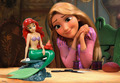 Rapunzel staring at Ariel - disney-princess photo