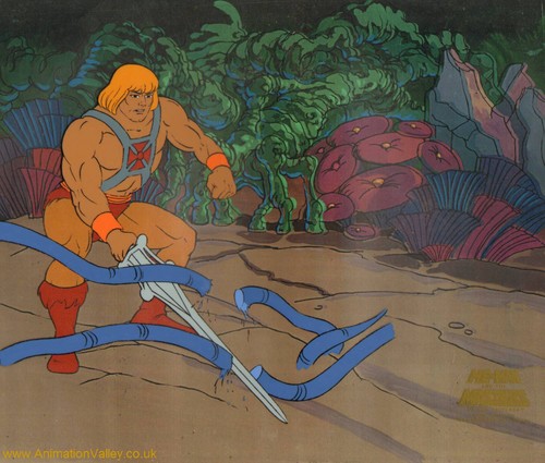  Hand Painted He-Man एनीमेशन Production Cel
