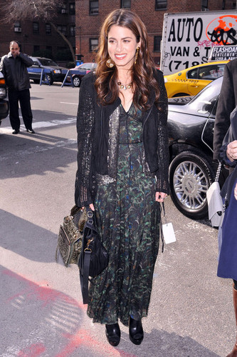  Nikki Reed arrives at Mercedes Benz Fashion week in New York City