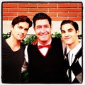 Blaine and Cooper Anderson with their dad - glee photo