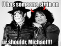 MJ has someone sitting on his shoulder! - michael-jackson-funny-moments photo