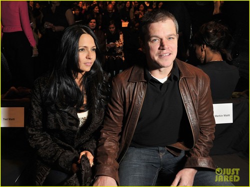 Matt Damon: Naeem Khan Fashion Show With Luciana!