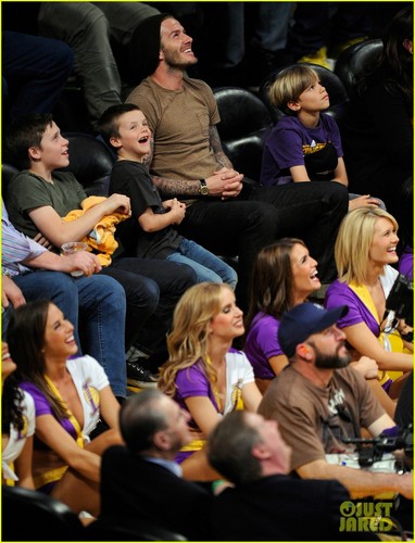 David Beckham: Lakers Game with the Boys!