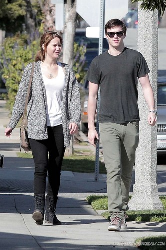  In Los Angeles with Nicholas Hoult (February 14, 2012)