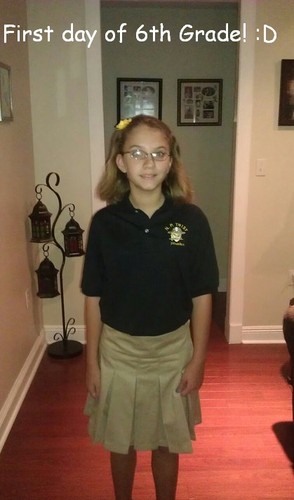 Me on the first day of 6th grade! : D