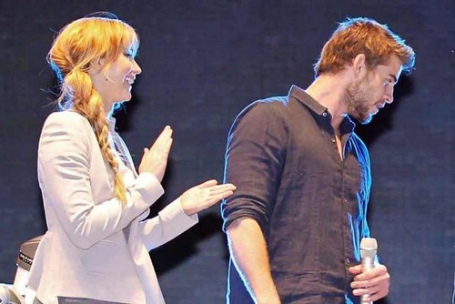  en and Liam at Hunger Games Rally in Mexico