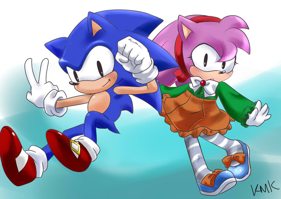 Sonic and Amy tagahanga Art: .:Sonic and Amy