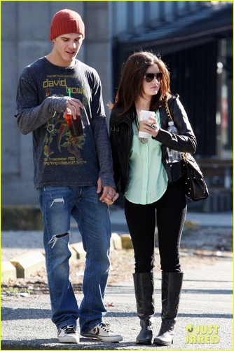 Chris Zylka in Vancouver with Lucy Hale