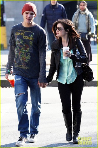 Chris Zylka in Vancouver with Lucy Hale